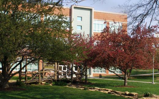 The trees growing in the Missouri Arboretum give Northwest a welcoming feel and visitors to campus get a sense of entering a residential neighborhood rather than an institutional environment.