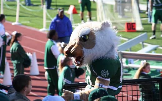 Bobby greets a future Bearcat during the 2007 Homecoming Football Game in Bearcat Stadium.