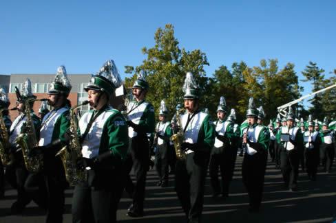 The Northwest Marching Band strut their musical stuff during the 2007 Northwest Homecoming Parade.